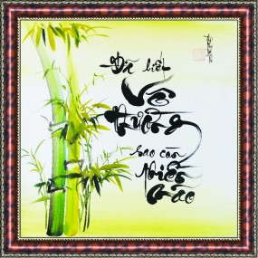 Tranh thư pháp vẽ tay chữ - VÔ THƯỜNG -